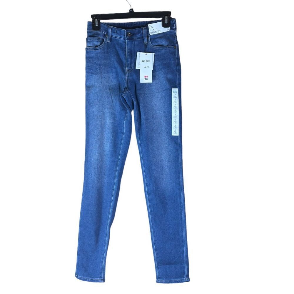 Uniqlo Slim Fit EZY Denim Jeans With Two-Way Waist Cord Size Small NWT 📦